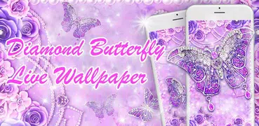 Diamond Butterfly Glitter Live 3D Wallpaper Theme