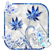 Blue Diamond Butterfly Launcher Theme HD Wallpaper