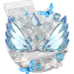 Blue Diamond Swan Launcher Theme Live HD Wallpaper
