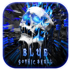 Blue Gothic Skull Zeichen