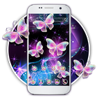 Colorful Neon Butterfly Launcher Theme Wallpapers icône