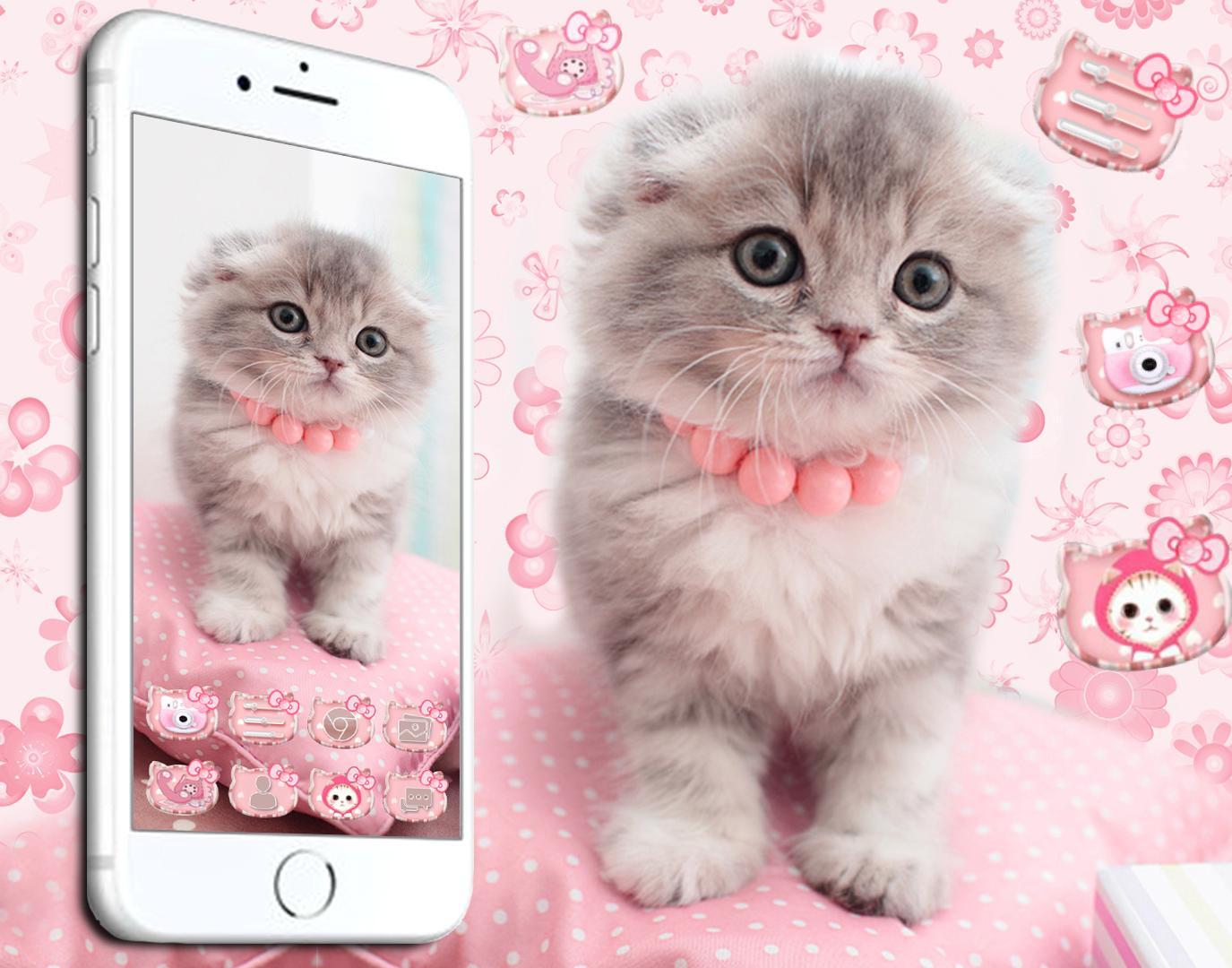 Pink Anak Kucing Kartun Animasi Tema 3d Wallpaper For Android Apk Download