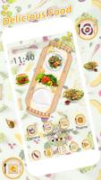 Delicious Food Launcher Theme Live HD Wallpapers 海报
