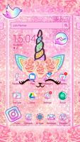 Flower Unicorn Cat Cartaz