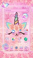 Flower Unicorn Cat plakat