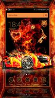 Flaming Car Sports постер