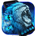 Flaming Wild Lion Launcher Theme Live HD Wallpaper