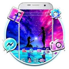 Galaxy Love Launcher Theme Live HD Wallpapers