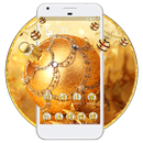Gold Snowball Launcher Theme Live HD Wallpapers APK