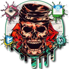 download Graffiti Skull Launcher Theme Live HD Wallpapers APK