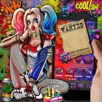 Joker Graffiti Sexy Girl Launcher Theme screenshot 1