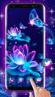 Neon Flower Launcher Theme Liv poster