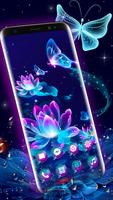 Neon Flower Launcher Theme Liv screenshot 2