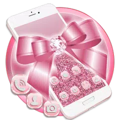 Descargar APK de Pink Glitter Bow Launcher Theme Live Wallpapers
