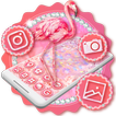 Pink Glitter Flamingo Launcher Theme HD Wallpapers
