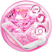 Pink Lace Diamond Launcher Theme Live HD Wallpaper