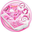 Pink Lace Diamond Launcher Theme Live HD Wallpaper APK