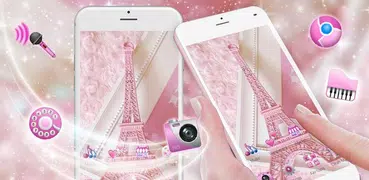 Pink Shiny Eiffel Paris Launch