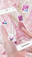 Pink Shiny Eiffel Paris Ekran Görüntüsü 1