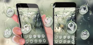 Rain Drops Launcher Theme Live HD Wallpapers