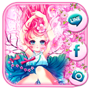 Sakura Girl Launcher Theme Live HD Wallpapers APK