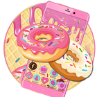 Icona Sweet Cute Donut Launcher Theme Live HD Wallpapers