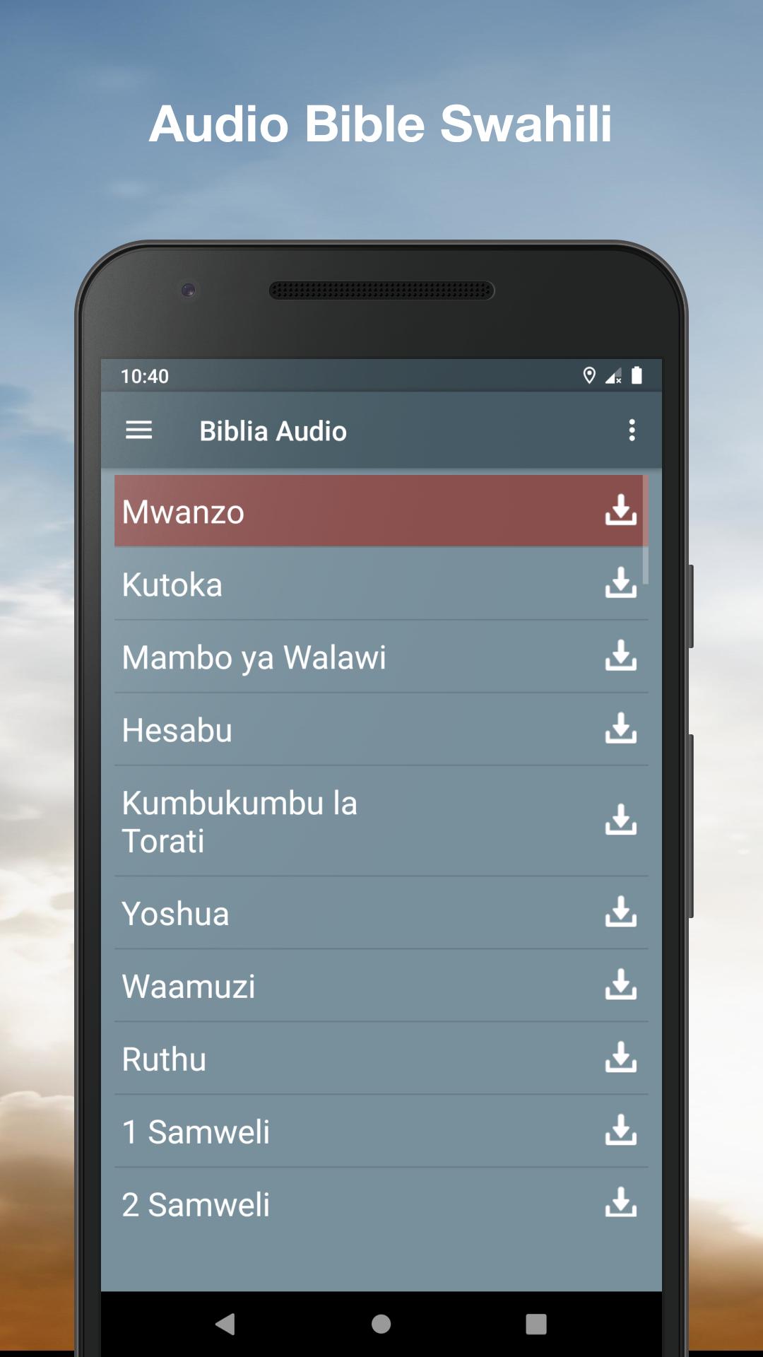 Audio Bible Swahili offline. Swahili Bible free. for