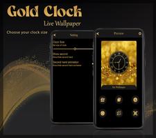 Gold Clock Live Wallpaper capture d'écran 1