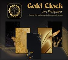 Gold Clock Live Wallpaper capture d'écran 3