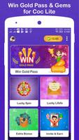 Win Gold Pass & Gems for COC Lite 스크린샷 1