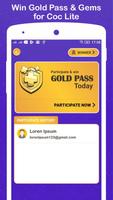 برنامه‌نما Win Gold Pass & Gems for COC Lite عکس از صفحه