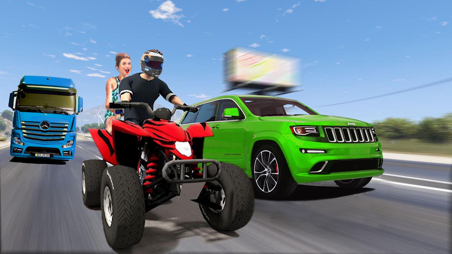 Quad Bike Highway Racing For Android Apk Download - quad bike roblox