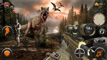 Dino Attack Gun Strike Professional Hunting Jungle постер