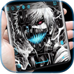 Neon Anime Mask Man Keyboard
