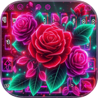 Red rose live keyboard icon