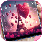 Paris Eiffel Tower keyboard-icoon