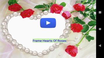 Cadre de rose de cœurs Affiche