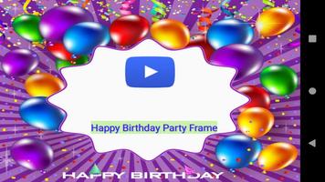 Birthday party photo frame poster