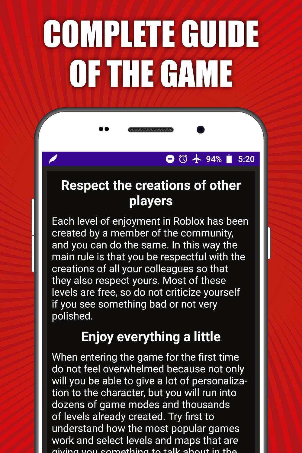 Tips Robux Para Roblox 2019 Guia For Android Apk Download - how to give players robux