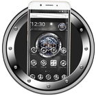 Black silver free watch theme иконка