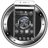 Black silver free watch theme-icoon