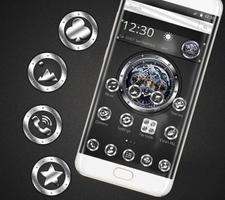 Black silver free watch theme ảnh chụp màn hình 1