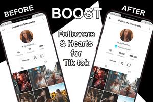 TikBooster - Fans & Followers & Likes & Hearts ảnh chụp màn hình 2