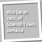 Book, Miss Sarah Jack, of Spanish Town, Jamaica icône