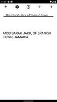 Book, Miss Sarah Jack, of Spanish Town, Jamaica Affiche