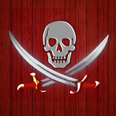 Bandera Pirata Fondo Animado icono