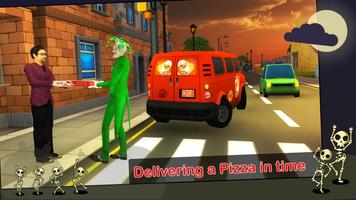 Scary Clown Hot Pizza Delivery Boy poster