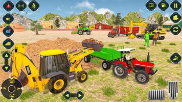 Village Excavator JCB Games 포스터