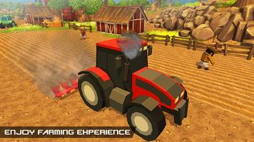 Modern Tractor Farming Cartaz