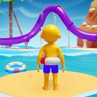 Aquapark-Rennen-Wasserpark Zeichen